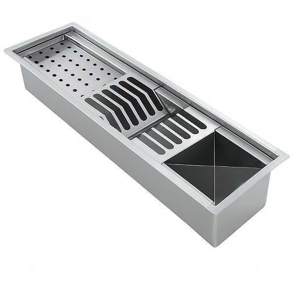 Calha Gourmet Escorredor Inox Tamanho 19x62 Cm Ecosul