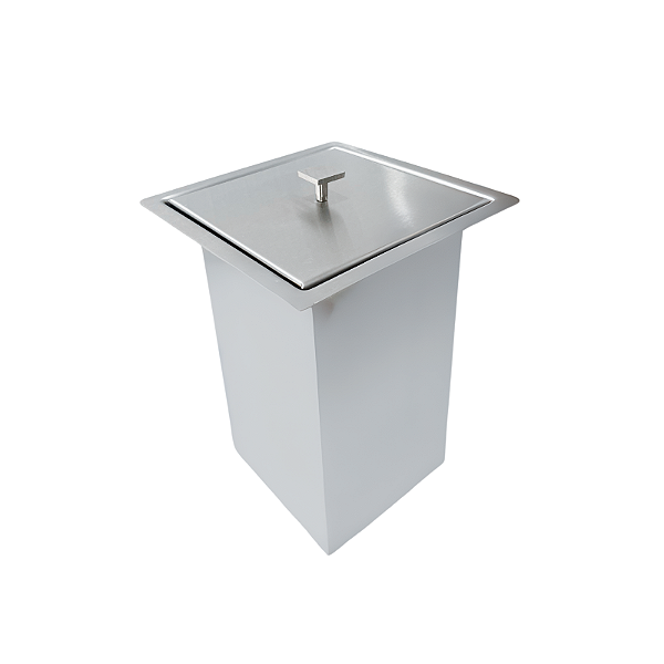 Lixeira inox para embutir capacidade 7 litros ecosul