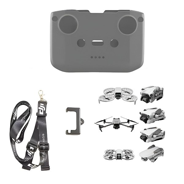 Capa Controle Drone Dji Rcn1 Mini 2 3 E Correia Ajustável