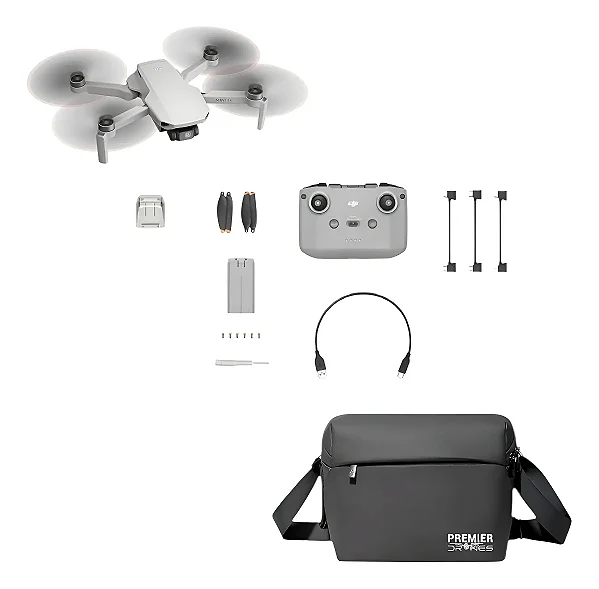 Drone Dji Mini 4k Standard S/tela - S/caixa Com Bag Couro Br Cinza