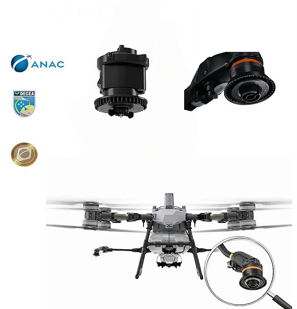 Kit Com 2 Bicos Centrifugos Drone DJI Agras T100
