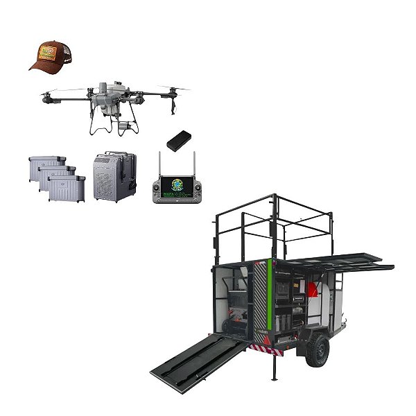 SPAD 75 Com drone 70P - Avançado - Kit Completo com Gerador / Misturador / 3 Baterias e 1 Carregador