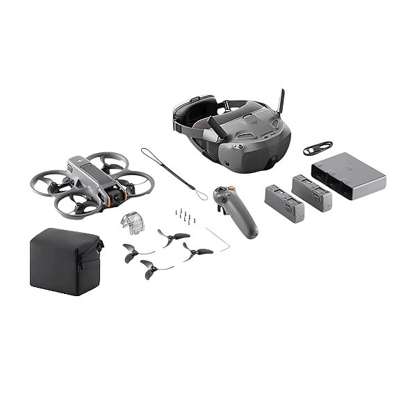Drone DJI Avata 2 Combo Semi novo (3 baterias DJI Goggles N3 & Motion 3)