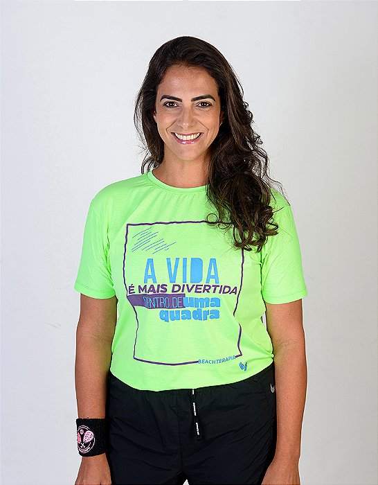 Camisa para Beachtennis em Poliamida - A Vida É Mais Divertida Dentro de Uma Quadra