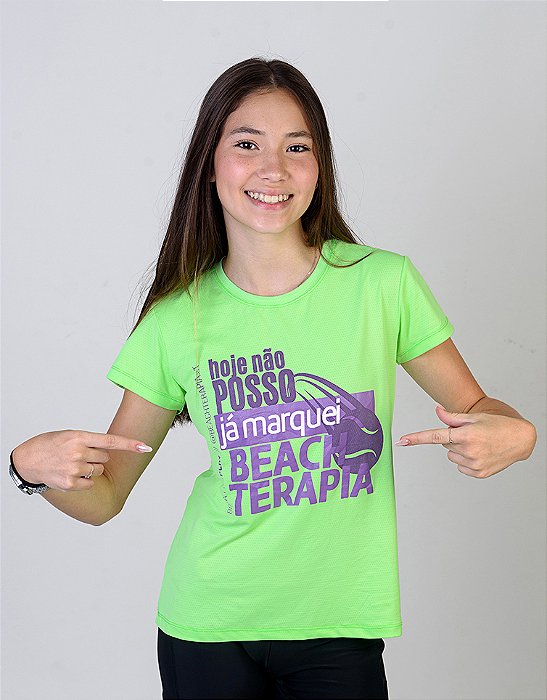 Camisa para Beachtennis em Poliamida - Hoje Não Posso Já Marquei Beachterapia