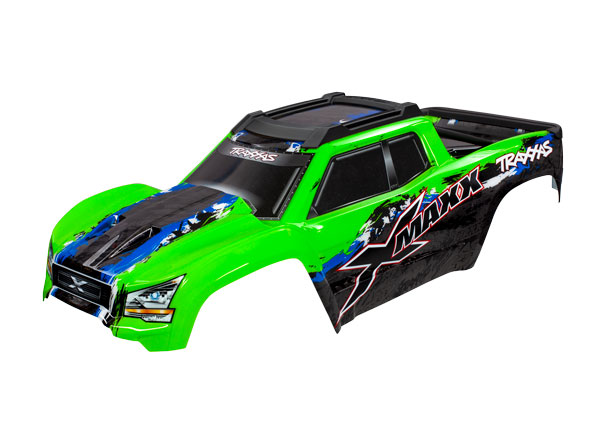 BOLHA TRAXXAS X-MAXX, VERDE (PINTADA COM ADESIVOS)