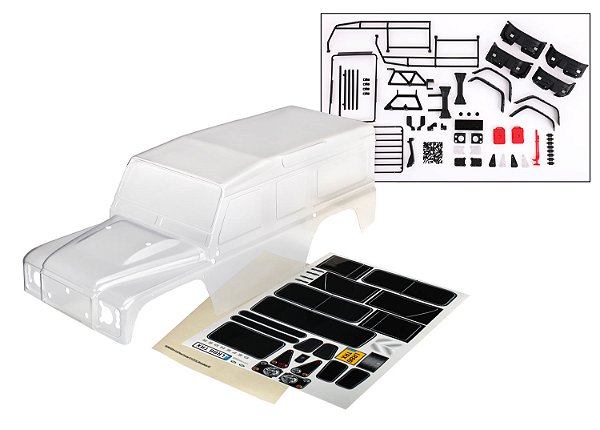 BOLHA TRAXXAS TRX-4 LAND ROVER DEFENDER TRANSPARENTE - 8011P