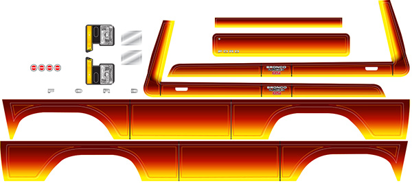 ADESIVOS TRAXXAS TRX-4 BRONCO SUNSET - 8078