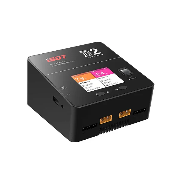 ISDT D2 Mark 2 LiPo Carregador de bateria e descarregador Duplo 200W 12A2 AC