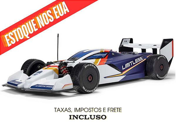 ARRMA ***PRÉ-VENDA*** ARA7816T2 1/7 LIMITLESS 120 8S BLX SPEED - BRANCO/AZUL - US STOCK