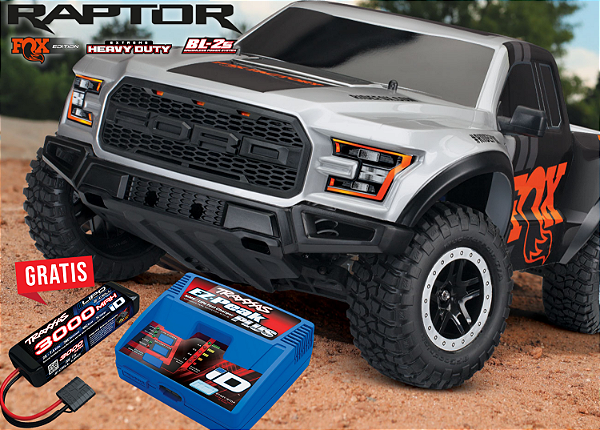 TRAXXAS F150 RAPTOR 1/10 + CARREGADOR + BATERIA
