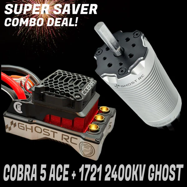 Conjunto de motor Castle Creations Ghost RC Perfect Pass ESC Cobra 5 ACE e 1721 2400KV