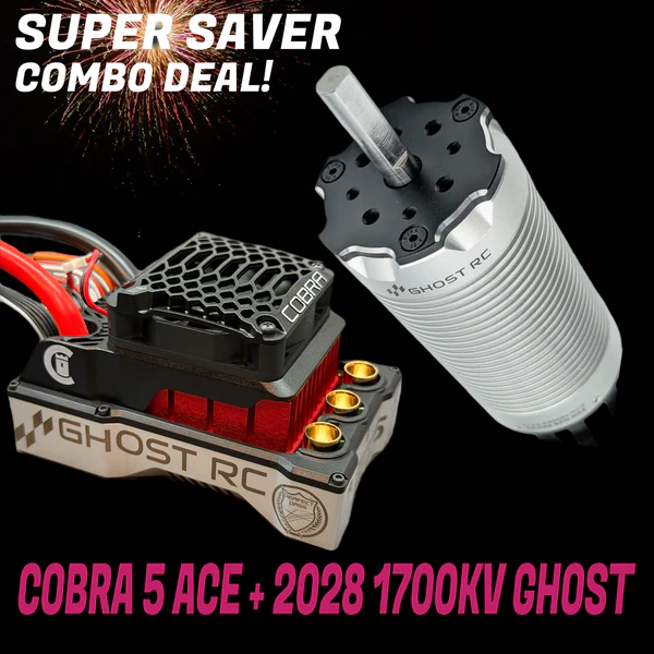Conjunto de motor Castle Creations Ghost RC Perfect Pass ESC Cobra 5 ACE e 2028 1700KV