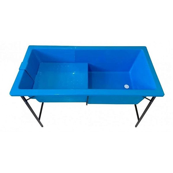 Banheira Pet Shop Grande com Degrau – Fibra de Vidro com Acabamento Coat Naval