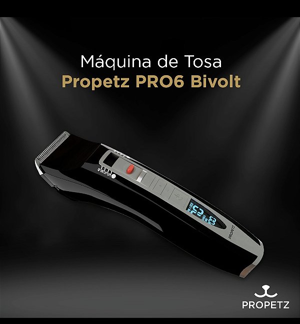 Máquina de Tosa Propetz PRO6 Bivolt com Lâmina 30 – 7000 RPM, Display e Bateria Reforçada