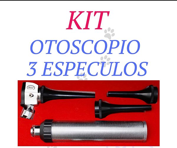 Otoscópio Profissional Veterinário LED com 3 Espéculos – BSZ