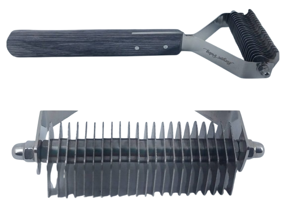 Rake de Subpelo 22 Dentes Cinza – Grooming Profissional | Maryam Trading