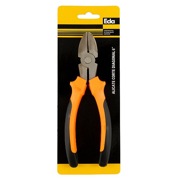 Alicate de Corte Diagonal 6" cabo Laranja e Preto