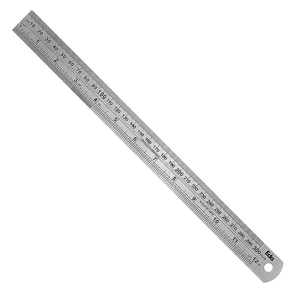 REGUA DE ACO INOX 12" 300MM