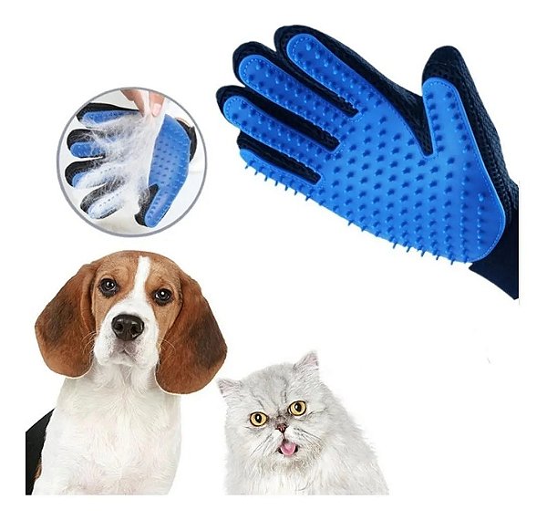 Luva Pet Escova Tira Remove Pelo Cachorro Gato Nano Magnetica