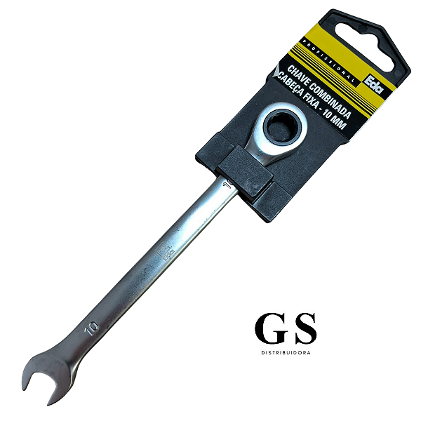 CHAVE COMBINADA CATRACADA 10MM CABECA FIXA