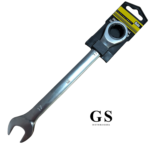 CHAVE COMBINADA CATRACADA 17MM CABECA FIXA
