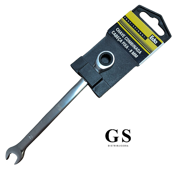 CHAVE COMBINADA CATRACADA 08MM CABECA FIXA