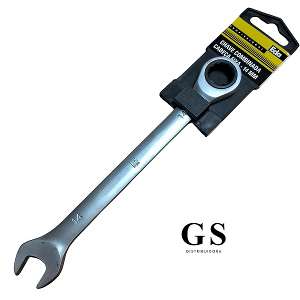 CHAVE COMBINADA CATRACADA 14MM CABECA FIXA