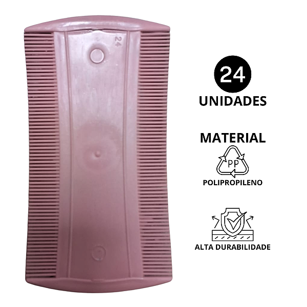 Pente Fino Clássico p/ Piolhos Lendeas e Caspa - Higiene Profunda 24 unidades
