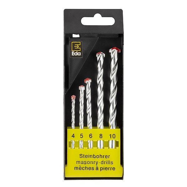 Jogo com 5 Brocas de Videa Ideal para Concreto e Tijolos - 4mm a 10mm