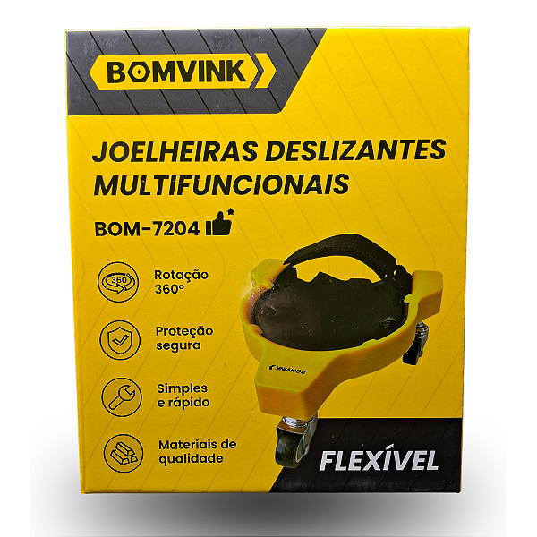Joelheira Deslizante Articulada Com Rodinhas P/ Assentar Piso Azulejista Mecânico Bomvink BOM-7204