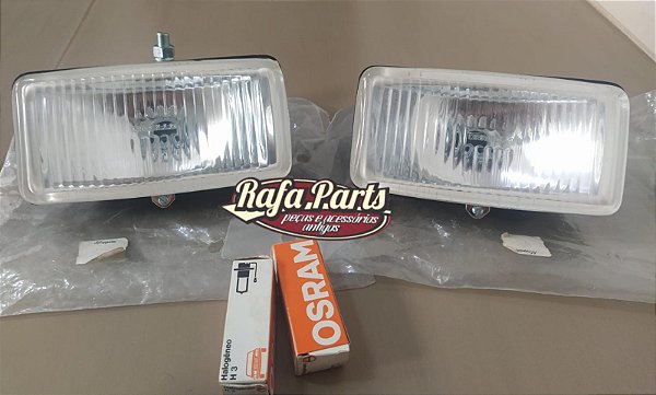 Par Farol Milha Carello Tipo Euro Serra - Universal Para Carros Antigos
