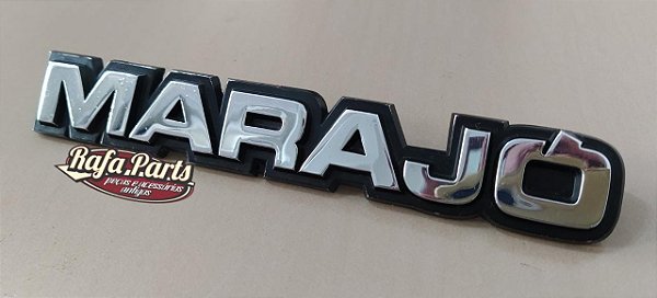 UM Emblema Marajó Original GM Novo em Metal Cromado