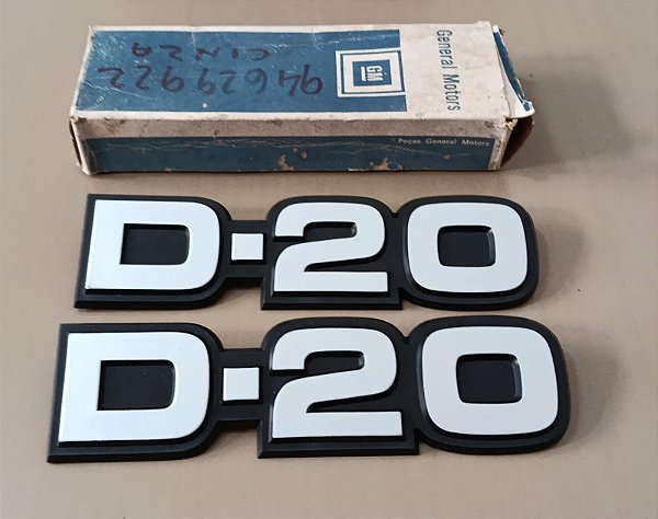 Par Emblema Lateral Original GM - D20 93/96 (Ler Anúncio)
