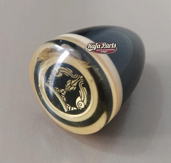 Manopla Bola Alavanca Câmbio - Willys Gordini/Interlagos/Dauphine (Preto Branco - Usado)