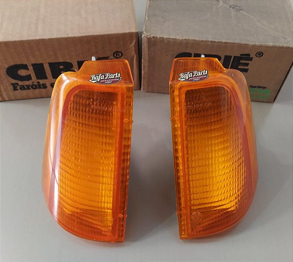 Par Lanterna Pisca/Seta Cibié Âmbar - Chevette 84/92, Chevy 500 e Marajó