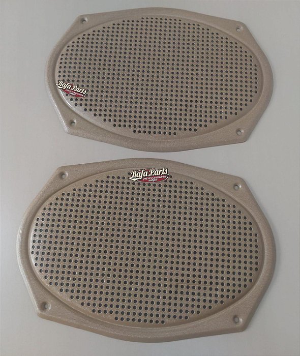 Par Tela Auto Falante 6/9 Marrom Monocromático Antigo Metal