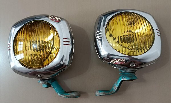 Par Farol Milha Amarelo 6V Ford Anos 40/Mercury/Chevrolet (Ler Anúncio Usado)