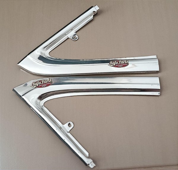 Par Friso Vidro Moldura Retrovisor Externo - Escort 81/86 Mk3 (Alumínio)