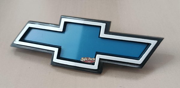 Emblema Grade Dianteira Gravatinha Original GM - Chevy 500 Azul