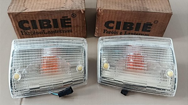 Par Lanterna de Seta/Pisca Cristal Cibié - Fiat Uno 84/90/Prêmio/Fiorino