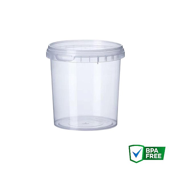P220 - Pote Plástico Redondo Com Lacre 220ml - 100 unidades