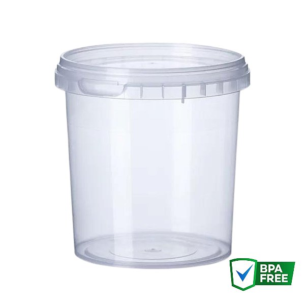 P1000 - Pote Redondo Com Lacre 1000 ml - 100 unidades.