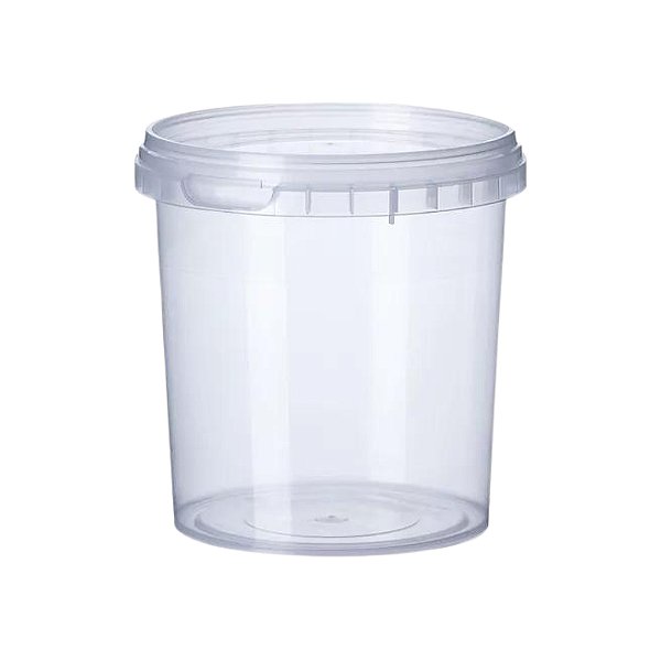 P460 - Pote Plástico Redondo Com Lacre 460 ml - 100 Unidades (Tampas Coloridas)