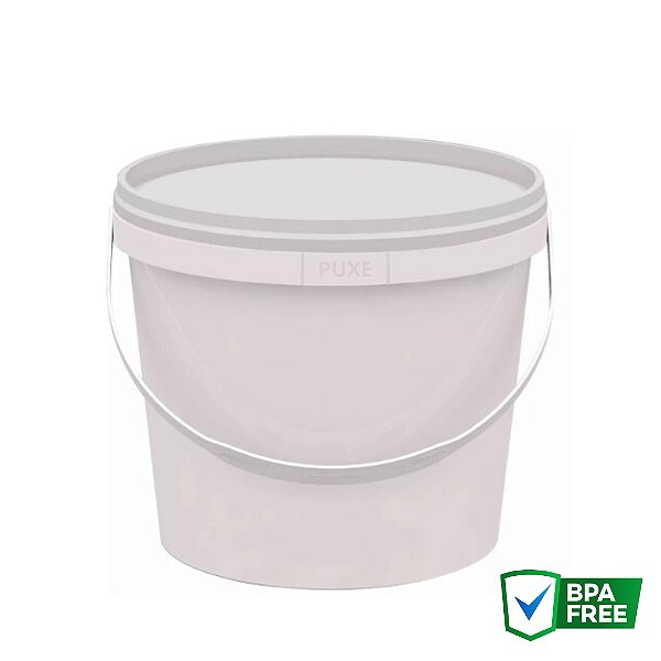 Balde 3.2 Branco - Balde Plástico 3.2 litros com Lacre e alça - 10 Unidades