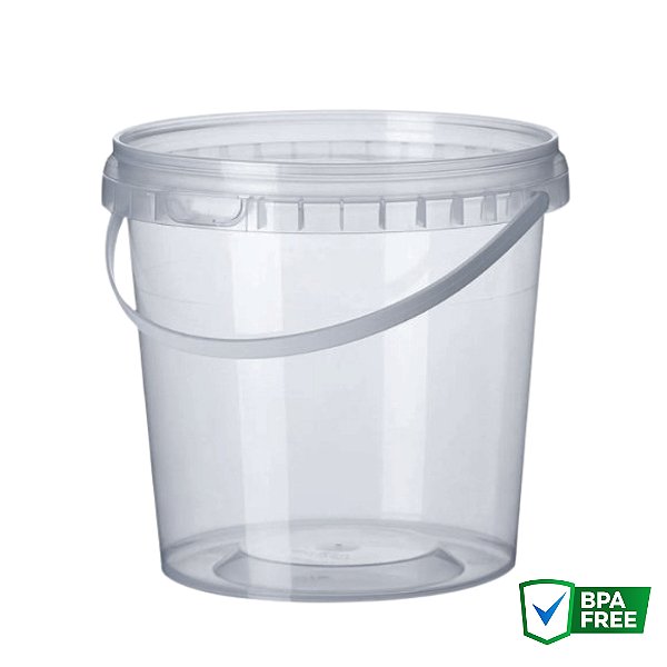 Balde 2.2 - Balde Plástico 2.2 litros com Lacre e alça - 100 Unidades