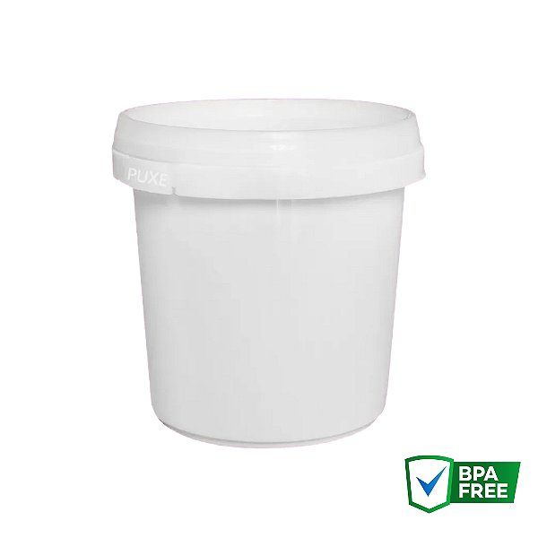 P220 Branco - Pote Plástico Redondo Com Lacre 220ml Branco - 100 unidades