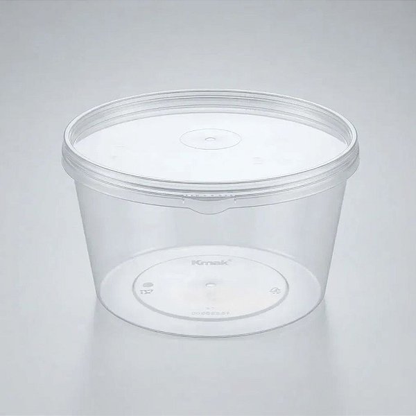 Pote Plástico capacidade 250 ml Redondo Com Lacre - 100 unidades