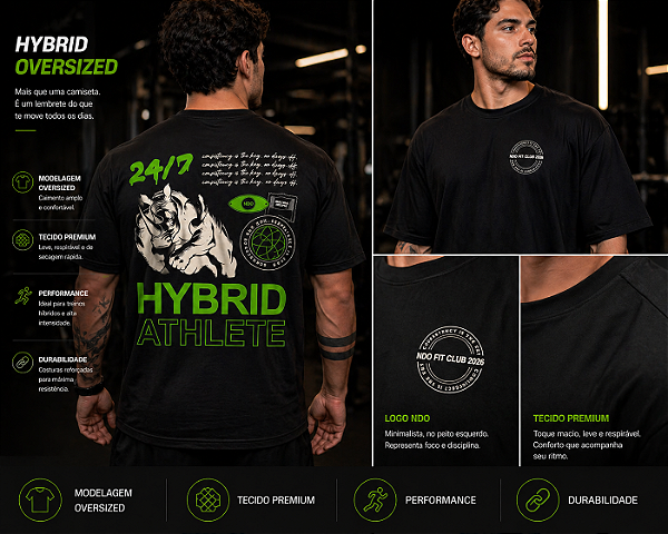 Camiseta Hybrid Oversized