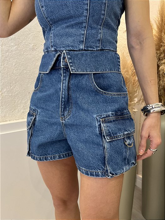 Shorts Jeans Cargo Alane